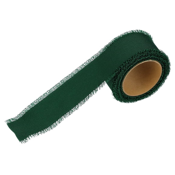 Green Frayed Edge Christmas Ribbon, 1.5" x 18', by Holiday Time