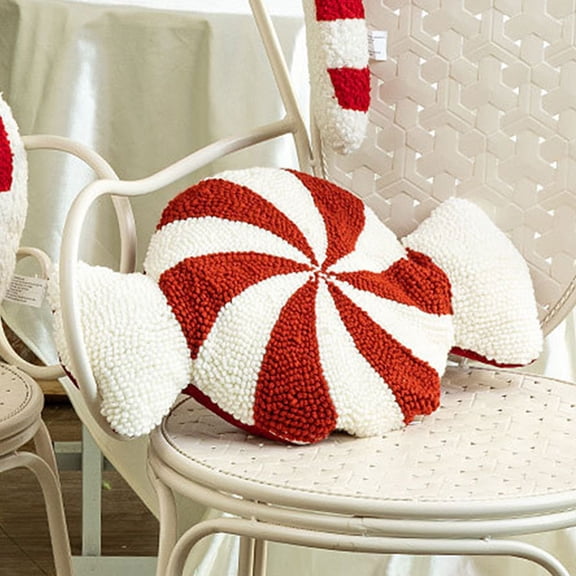 ETHZZLE Cute Christmas Polyester Plush Candy Pillow Multicolor for Ring Use Soft and Versatile