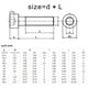 thumbnail image 3 of 5-50 Uds DIN912 M1.6 M2 M2.5 M3 M4 M5 M6 M8 304 A2 Acero inoxidable grado 12,9 negro hexagonal cabeza hueca hexagonal tornillo Allen, 3 of 4