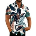 thumbnail image 2 of ALLLIST Collared Men Tops Short Sleeve Hawaii Summer T-Shirts Button Casual Printed Golf Shirts for Men, 2 of 4