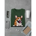 thumbnail image 3 of Corgi Peeking Out T-Shirt Men -Image by Shutterstock, Male XX-Large, 3 of 4