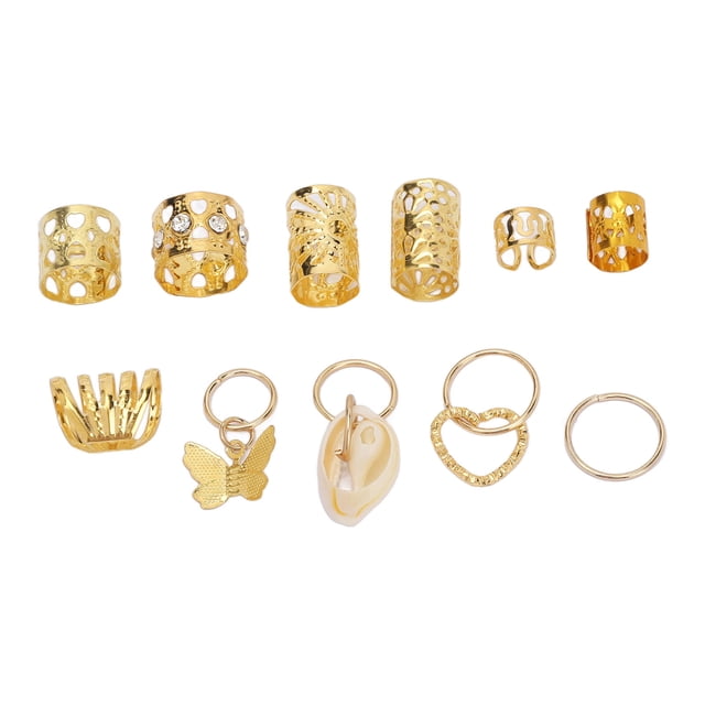 Joyas de Dreadlocks, Patrón Vintage de Oro Bobinas de Cabello Aleación Fácil de Usar Para Accessorios para Joyas para el Cabello