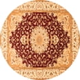 thumbnail image 1 of Ahgly Company Indoor Round Medallion Orange Traditional Area Rugs, 6' Round, 1 of 1