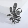 thumbnail image 3 of Tnobhg Flower Brooch Pin Bling Rhinestone Lapel Pin Anti-rust Alloy Brooch for Women Parties Gatherings Jewelries, 3 of 7
