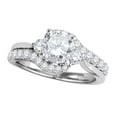 thumbnail image 5 of Mauli Jewels 1.25 Ct Halo Diamond Engagement Rings for Women 4-Prong, 14K Solid White Gold, 5 of 8