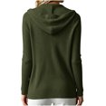 thumbnail image 6 of Azrian Women’s Hooded Knit Button Front Cardigan, Long Sleeve Knit Jacket Sizes S-2XL, 6 of 9