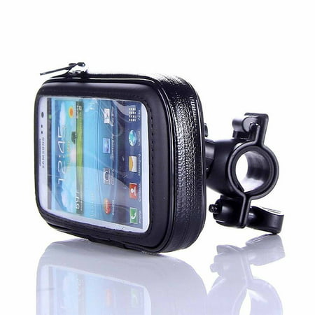 Bike Phone Bag, Black Touch Screen Bike Mount Waterproof Phone GPS Case Bike Bicycle Handlebar Holder Bag, for Universal Cell (Best Handlebar Bag Touring)