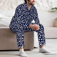 thumbnail image 6 of Bingfone Men's Pajama Set 2 Piece Loungewear PJs, Long Sleeve with Pajama Pants-Daisies Flowers, 6 of 7