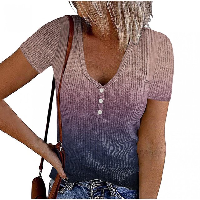 Pompotops T-shirt à Manches Courtes à Manches Courtes à Manches Courtes à Manches Courtes pour Femmes Mode Femmes