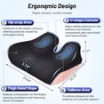 thumbnail image 3 of Extra Large Seat Cushion for Tailbone Pain Relief, Ergonomic Office Chair Cushion, Memory Foam Coccyx Cushion, Relief Sciatica and Back Support, Orthopedic Pillow, 3 of 6
