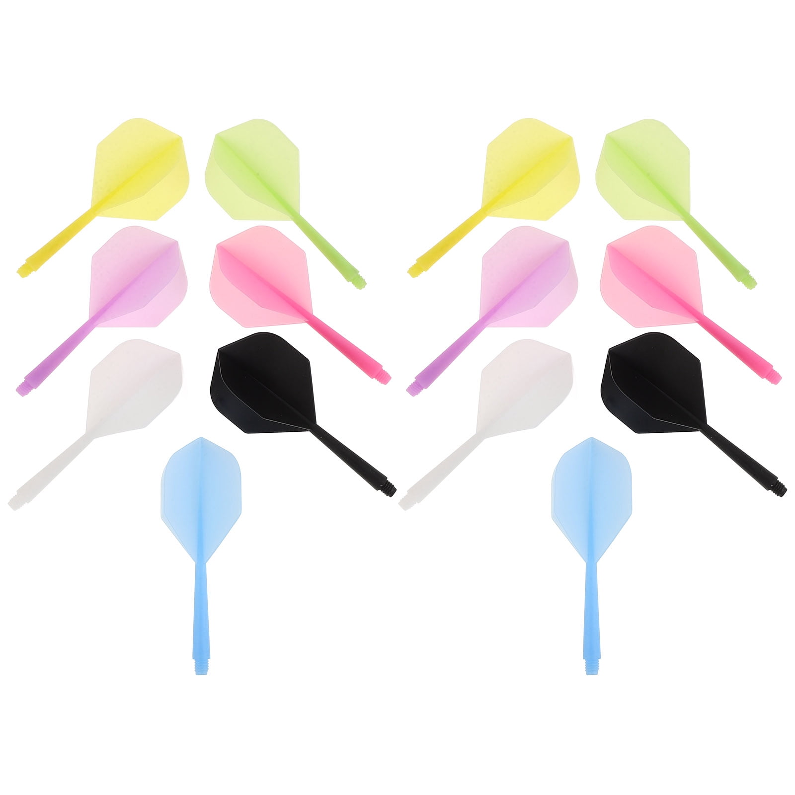 FOMIYES Dart Flights Replacement Plastic Shafts Multi-Color High Precision Durable 42Pcs