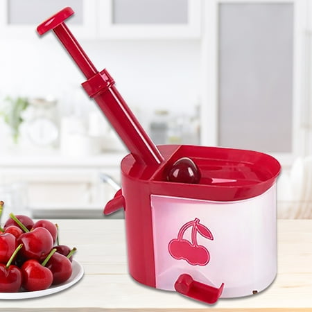 

Pcapzz Cherry Pitter Plastic Pit Tool Portable Cherry Corer Pitter Machine Fruit Pit Core Remover BPA Free for Kitchen Cherry Pie