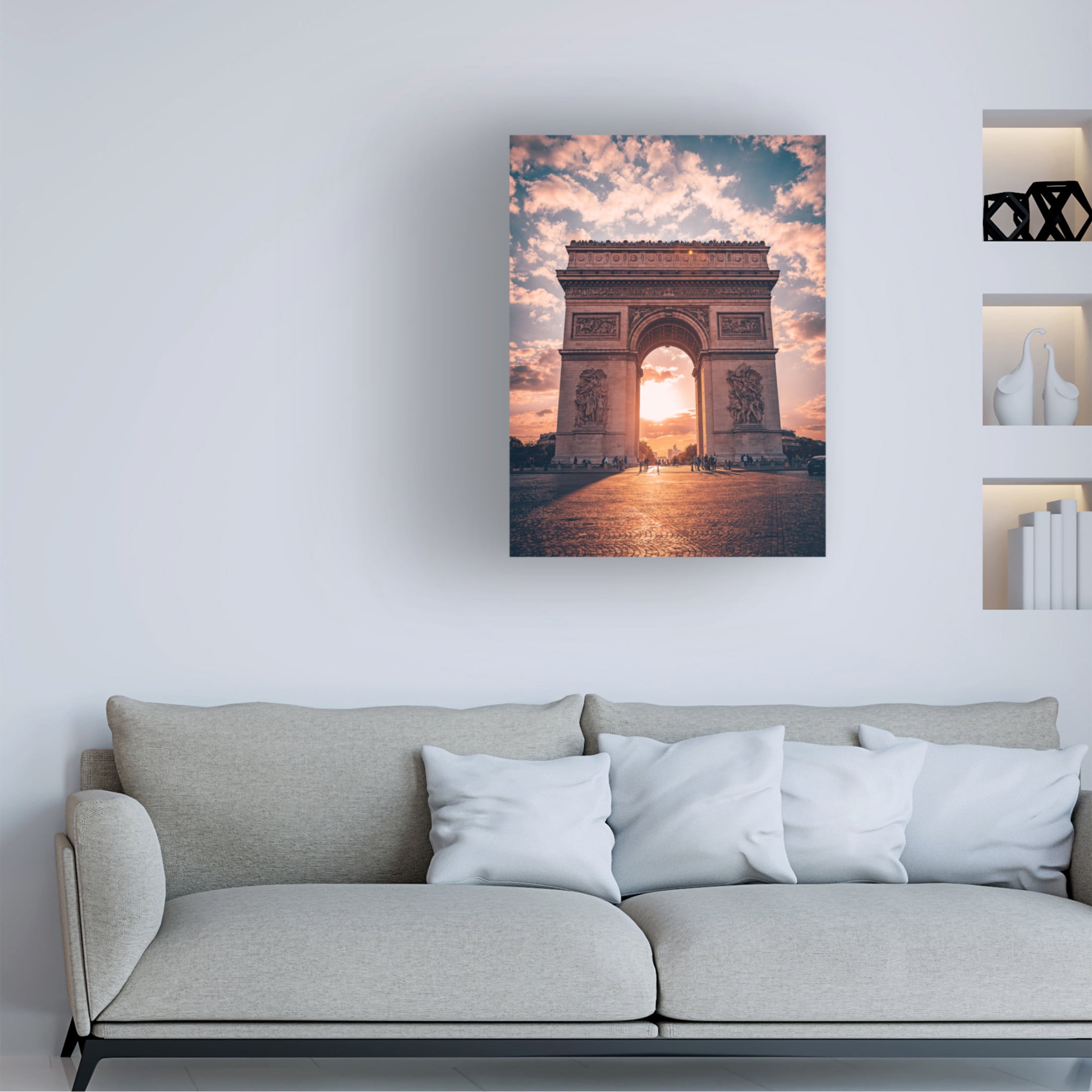 Trademark Fine Art Behdad Pournader Golden Arc of Paris Canvas Wall Art