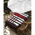 thumbnail image 3 of Outdoor Tablecloth with Umbrella Hole, American Flag Baseball Zippered Table Cloth for Rectangle Tables, Patriot Black and White Red Washable Waterproof Tablecloths for Picnic Patio Garden, 3 of 9