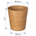thumbnail image 5 of Kouboo Loma Round Rattan Paper Waste Basket, Bathroom, Basket for Dry Or Organic Waste, Basket Garbage, Container Bin, Latte, 5 of 23