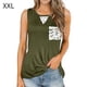 thumbnail image 1 of Camiseta Mujer Sin Mangas Tank Top Pocket Camiseta De Algodón, Encaje, Verde, XXL Methold AP001700-10, 1 of 5