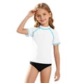thumbnail image 5 of FUZHIQ Boys Girls Rash Guard Short Sleeve UPF 50+ Sun Protection Swim Shirt Kids Quick Dry SPF Water Shirt,3-4 Years, 5 of 7