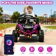 thumbnail image 5 of iYofe 24V Powered Ride on Toys with Remote Control, Kids Ride on Car UTV for Boys Girls Ages 3-5, Ride on Vehicles Electric Cars for Kids with Bluetooth, Music, LED Lights, 4 Wheels Suspension, Pink, 5 of 9
