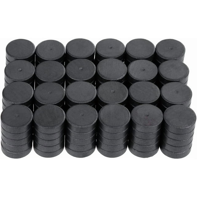 Anpro 120 Pcs Aimants Industriels en Céramique Puissants Aimants de Bricolage, 0.69 Pouce (18mm) Disque Magnétique Rond pour Réfrigérateur Bouton DIY Tasse Aimant Minuscule Loisirs de Bricolage, Projets Scientifiques & Bricolage Scolaire