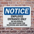 thumbnail image 4 of (2 Pack) Employee Entrance Only No Deliveries See OSHA Notice Sign 18 Inch X 12 Inch Indoor / Outdoor Rust-Free Aluminum Metal Signs for Workplace, Workshop, and Construction Site, Made, 4 of 8