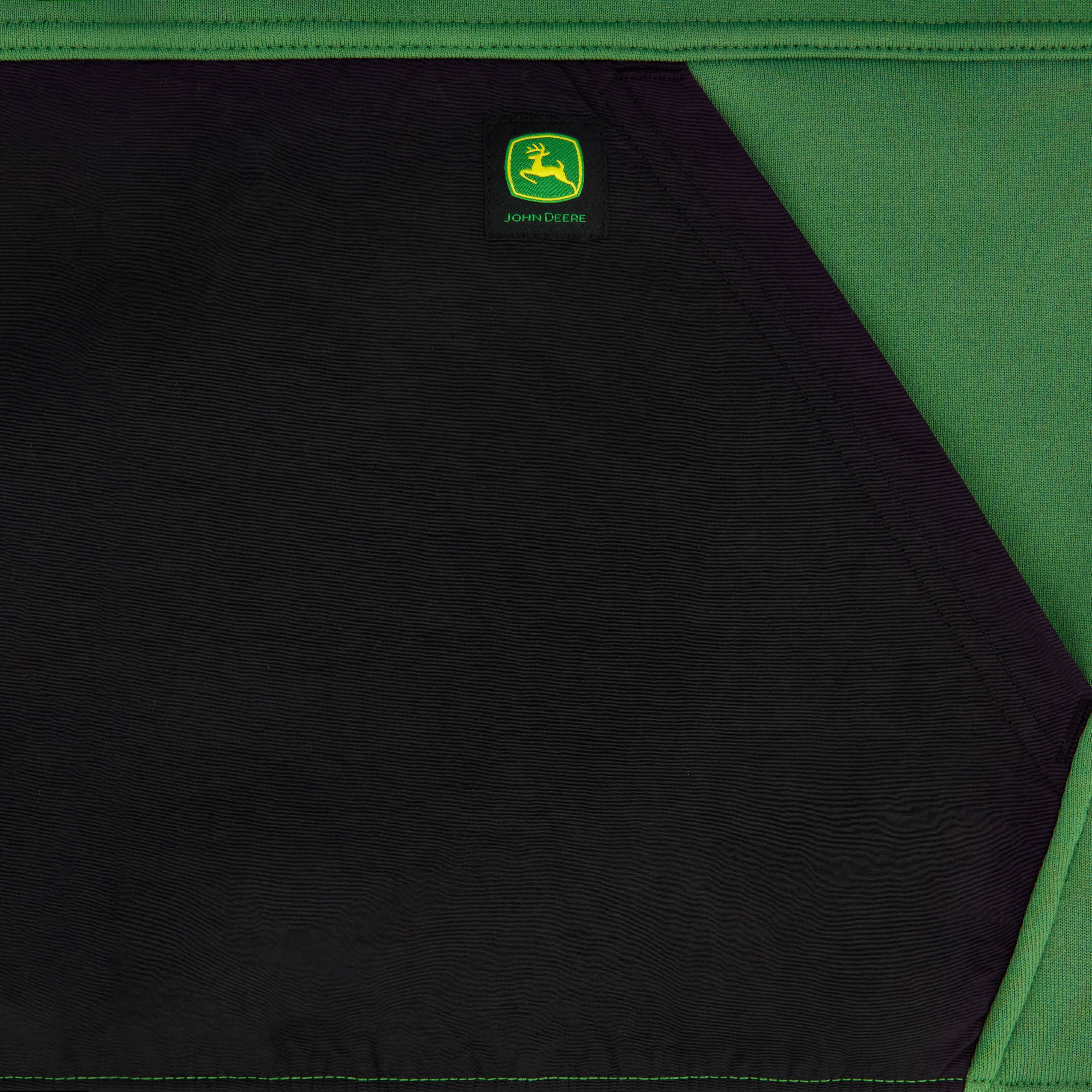 John Deere Men’s Reinforced Pull Over Fleece Hoodie With Nylon Trim, Sizes S-3XL