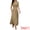 Khaki, variant on Women's Maxi Dress Sleeveless Flowy Sundress Long Dresses M Black