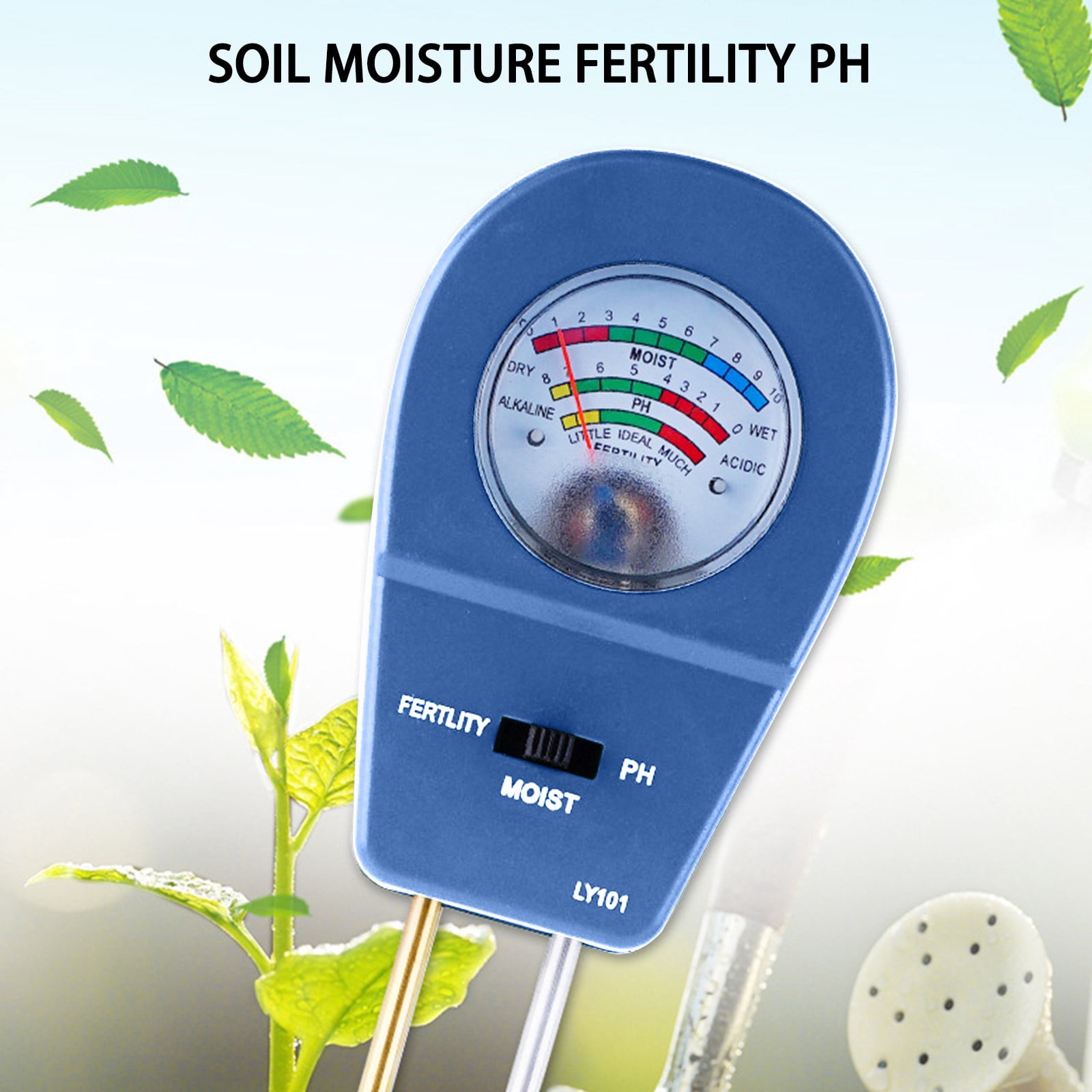 Testeur Sol 3 En 1 - Humidité, PH Et Lumière Pour Plantes