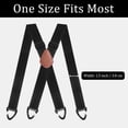 thumbnail image 5 of Suspenders for Men Heavy Duty 1.5" Wide X Back Hidden Suspenders for Men Under Clothing Adjustable Elastic Braces for Work Jeans Pants Trousers with 3 Strong Clips, Black, 5 of 5