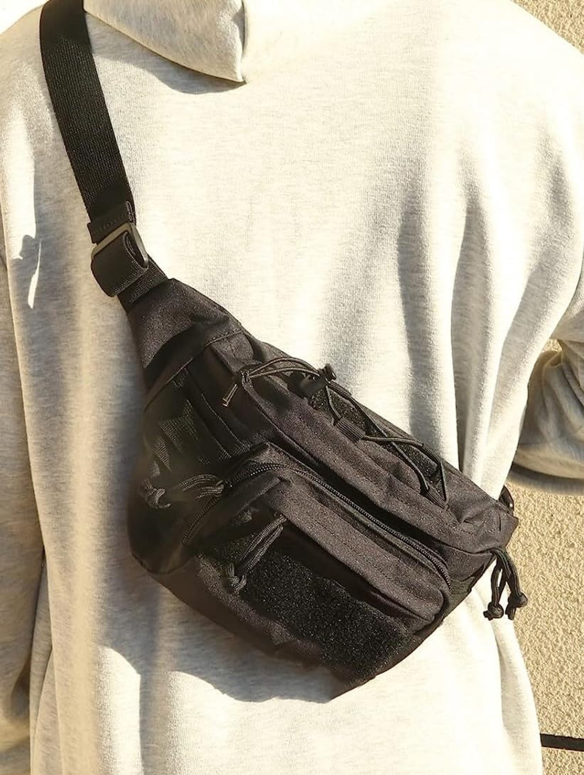 Men's Fanny Pack Waist Bag with Adjustable Strap, Multi Zipper Pockets, Hip Belt Bag