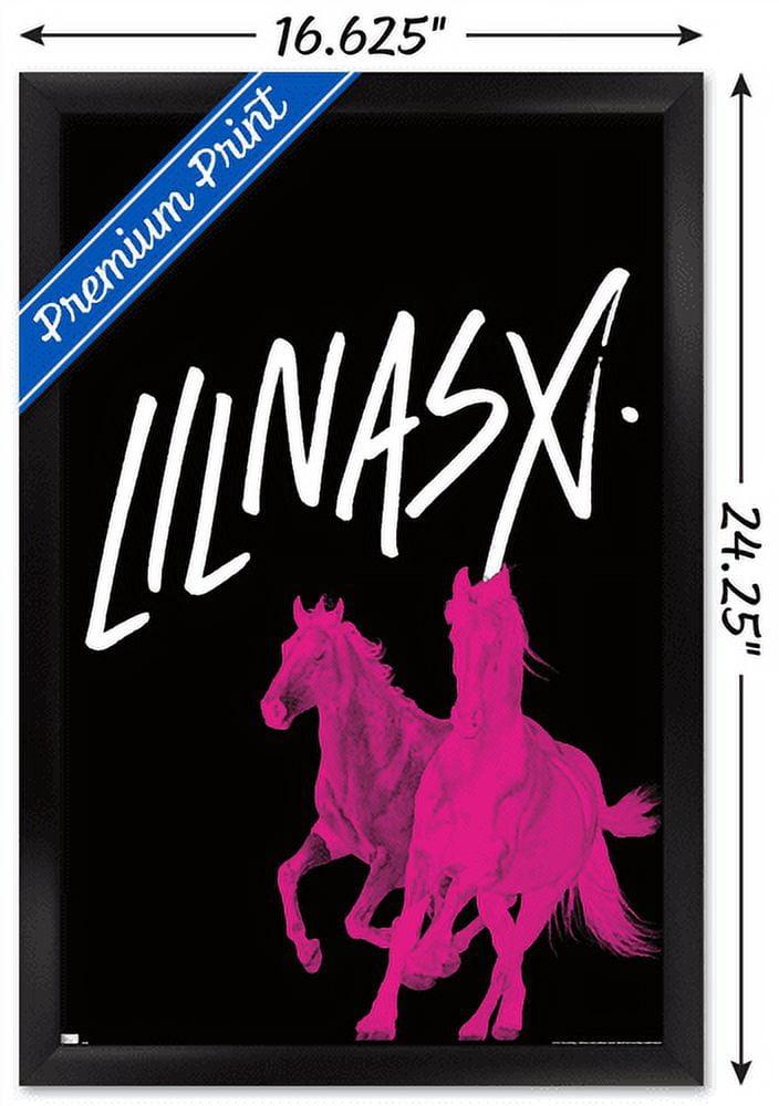 Lil Nas - Horses Wall Poster, 14.725" x 22.375", Framed