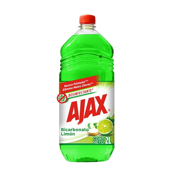 Limpiador Multiusos Líquido Ajax Bicarbonato Limón Máxima Eficacia 2 L