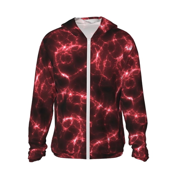 Balery Red Line Sudadera ligera de manga larga con capucha y protección solar UPF 50+ para hombre y mujer, ideal para pesca y running-Medium