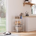 thumbnail image 4 of M MZG 3-Tier Wire Storage Shelving Unit, 750 lbs Heavy Duty, White, 17.7" W x 11.8" D x 26.3" H, 4 of 6