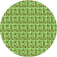 thumbnail image 1 of Ahgly Company Machine Washable Indoor Round Transitional Olive Green Area Rugs, 4' Round, 1 of 7