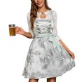 thumbnail image 5 of Women Midi Red Traditional Dress Women Dirndl Dress With Dirndl Apron For Oktoberfest, 5 of 9