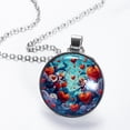thumbnail image 2 of Hearts Battle Stunning Glass Circular Pendant Necklace Jewelry, 2 of 5