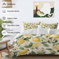 thumbnail image 3 of Vintage Lemon Duvet Cover Set Full Size, Fruit Leaf Floral Beige Background Country 4 Piece Soft Microfiber Bedding Set with 1 Duvet Cover, 1 Flat Sheet, 2 Pillowcases, 3 of 9