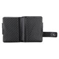 thumbnail image 4 of Cartera de moda con doble tarjetero anti RFID para tarjetas de crédito y DNI (estampado de cocodrilo negro), 4 of 9