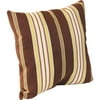 16" Outdoor Toss Pillow, Arcadia Stripe Fudge