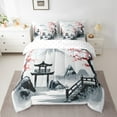 thumbnail image 2 of YST Cherry Blossoms and Butterflies 7-Piece Comforter Set, Mount Fuji, Full, 2 of 4
