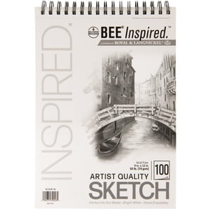 Bee Paper Bee Inspired 9x12" Sketching Paper Pad, 100 Sheets