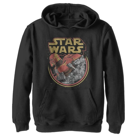 Boy's Star Wars: The Rise of Skywalker Retro Knights of Ren Pull Over Hoodie Black Medium