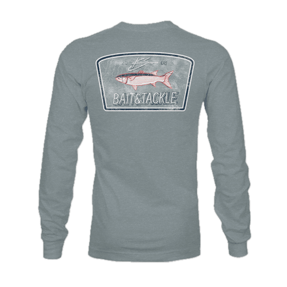 KSCOTT Bait & Tackle Sleeve Antic Steel, XLarge Long Sleeve Shirt