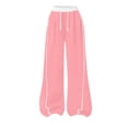 thumbnail image 6 of Girls Parachute Pants Y2K Wide Leg Cargo Sweatpants Drawstring Waist Jogger Pants with Pockets, 6 of 8