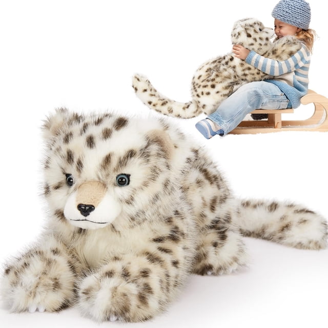 Peluche MaoGolan con diseño de leopardo de las nieves, 90 cm, para niños
