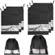 thumbnail image 1 of Bolsa de zapatos de viaje de 6 piezas con cubiertas de zapatos impermeables a prueba de polvo para uso diario y organizador de zapatos de viaje (negro) ER, 1 of 5
