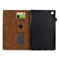 thumbnail image 5 of Embossed Folio Flip Smart Case Cover for iPad Pro 10.5" 2017/Air 3 2019, Premium PU Leather Kickstand Card Slots Magnetic Auto Sleep / Wake with Pen Slot Case for iPad Pro 10.5" 2017/2019, Brown, 5 of 5