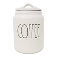 thumbnail image 1 of Rae Dunn By Magenta COFFEE Ceramic LL Medium 8 x 5 Canister (White), 1 of 4