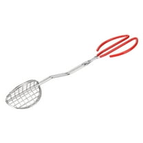 Stainless Steel Taco Shell Tong Potato Chips Tong Long Handle Crisps Tong Crispy Taco Shell Tong with Plastic Grip Fried Taco Tong for Cooking Fried Food Kitchen Restaurant Taco Maker Clamp