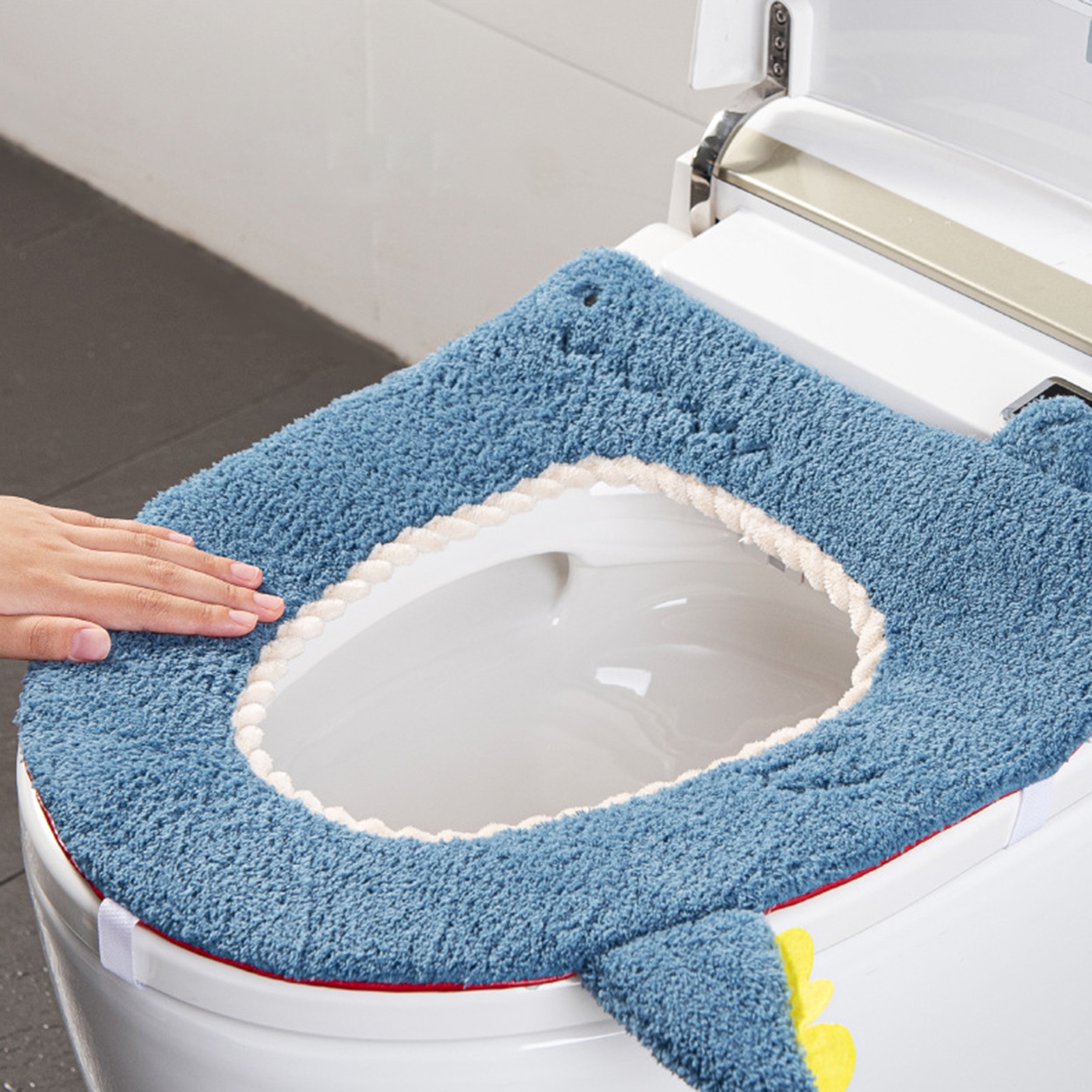 MEIDELI Toilet Seat Pad Decorative Super Soft Useful Lovely Crocodile